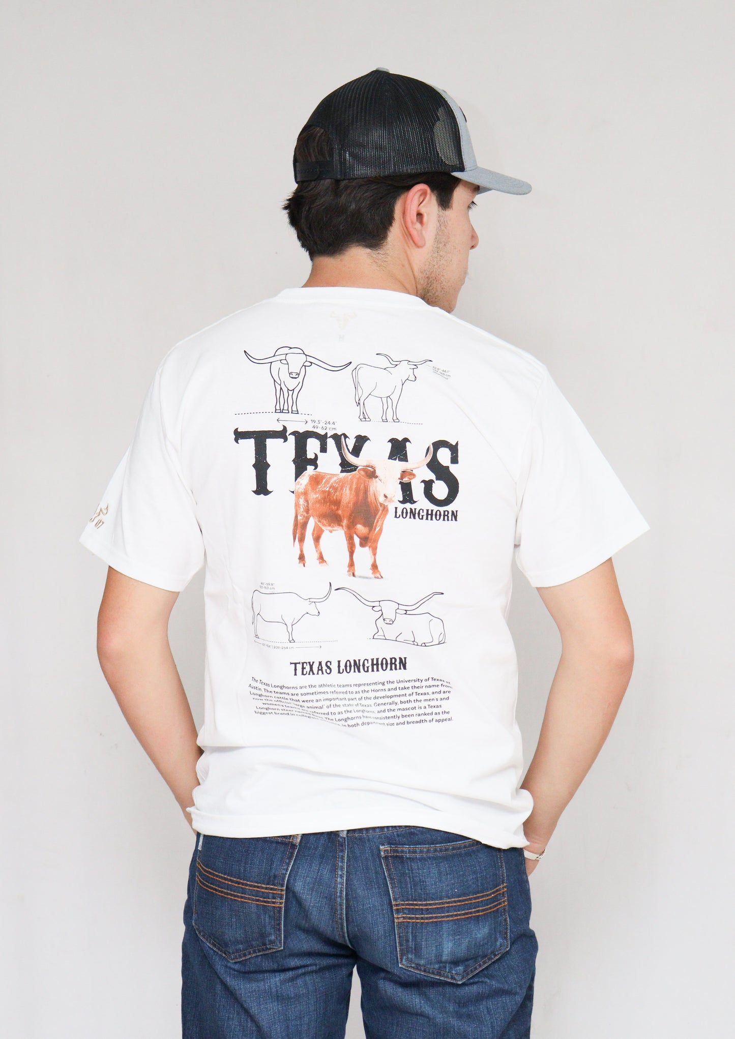 Playera Texas Longhorn Doble Estampado