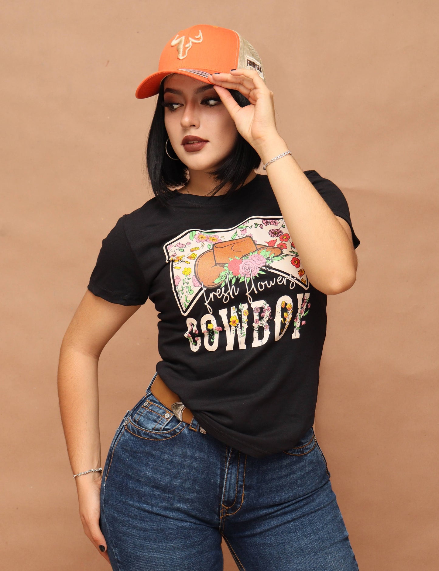 Playera Cowboy Flores