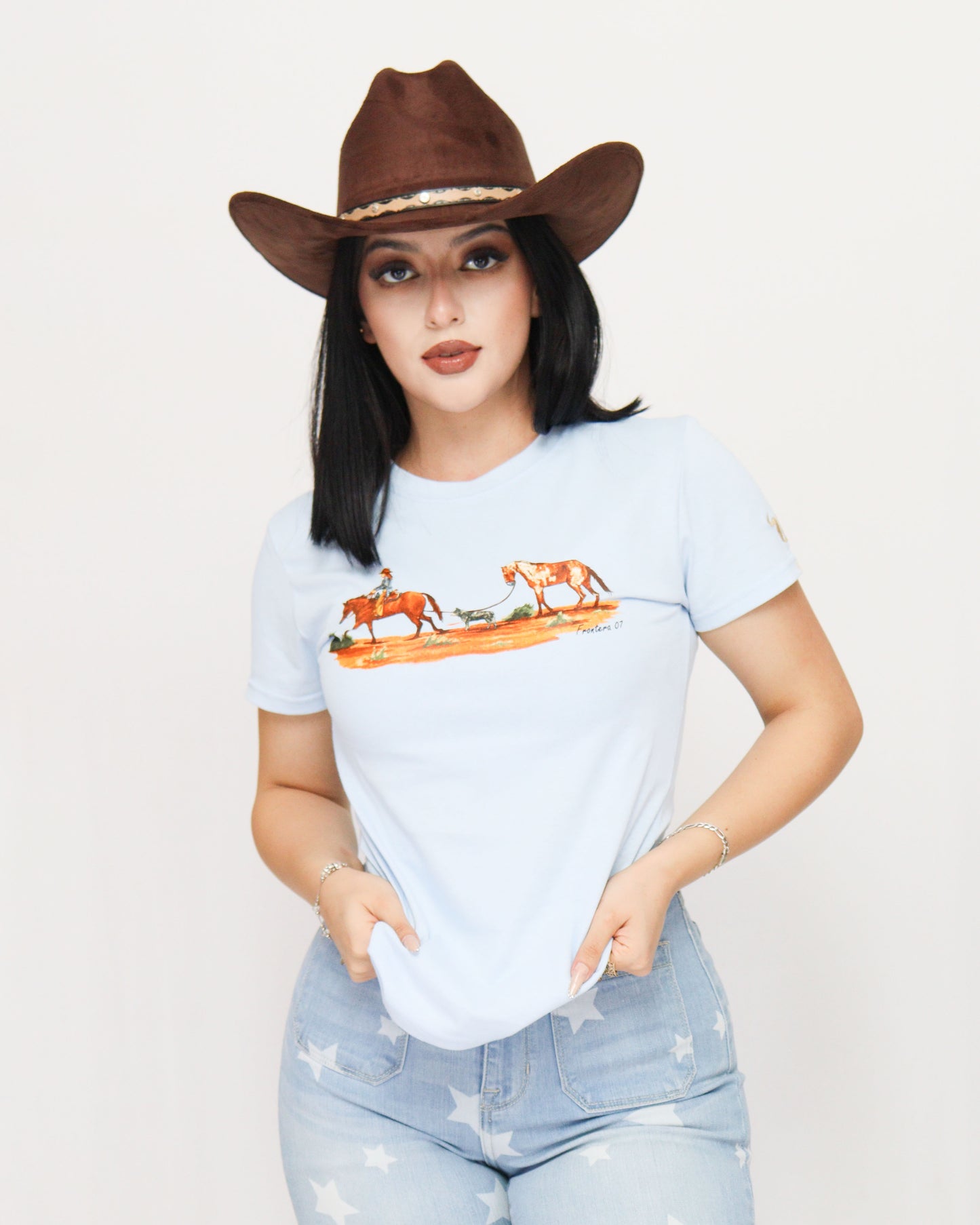 Playera Frontera Caballos