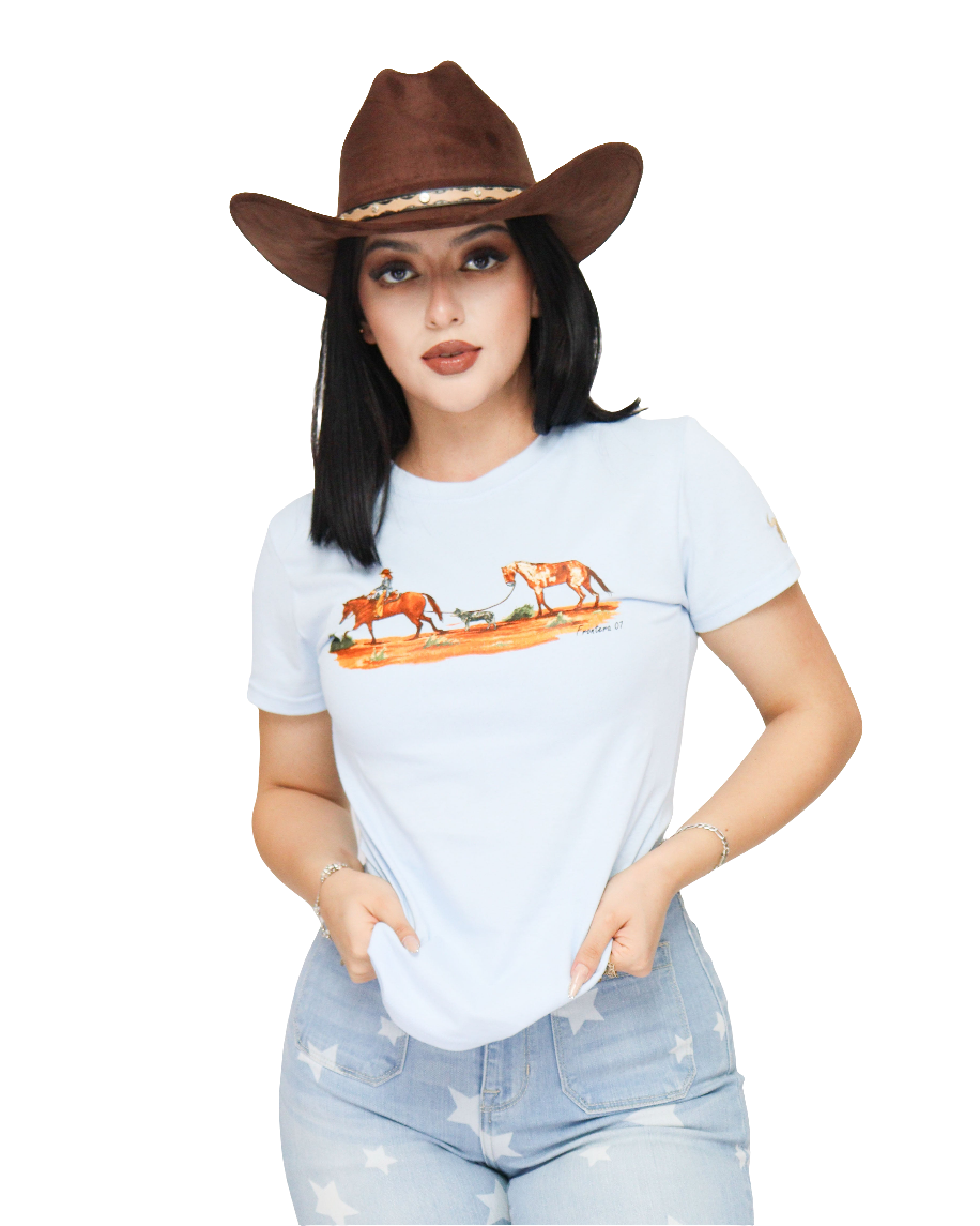 Playera Frontera Caballos