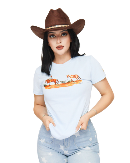 Playera Frontera Caballos